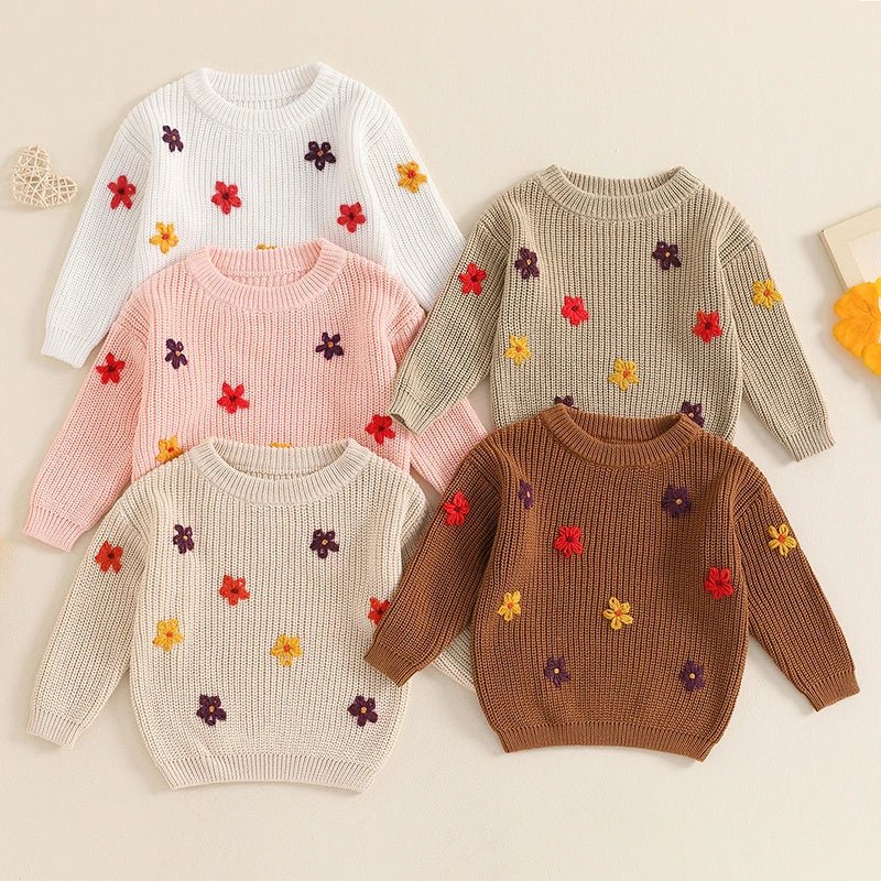 Adorable Floral pattern baby sweaters 0-3 Years