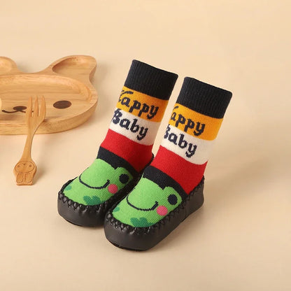 Adorable Frog Baby boy and girl Socks with rubber soles 0-2 Years