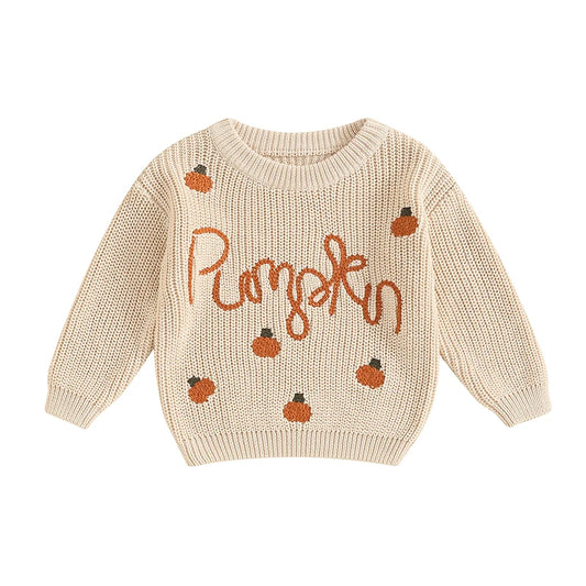 Adorable halloween pumpkin printed baby sweater. 0-3 years