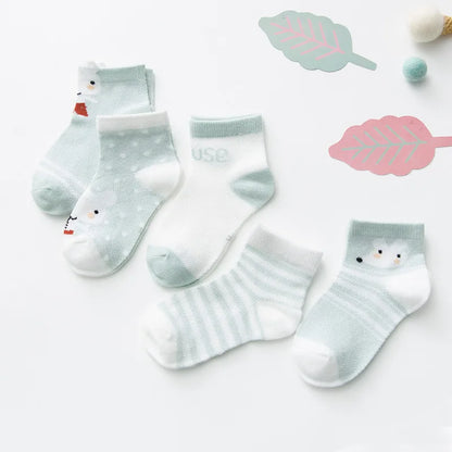 Cotton Mesh Baby Socks (5 Pairs)