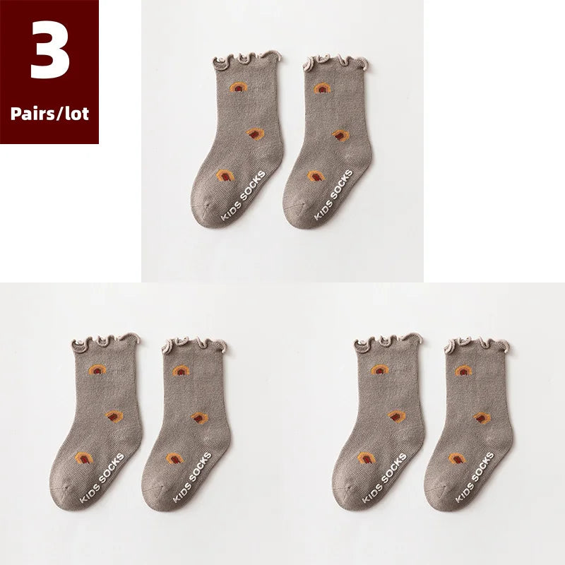 Adorable Autumn Baby Socks 0 - 5 Years (3 Pairs)