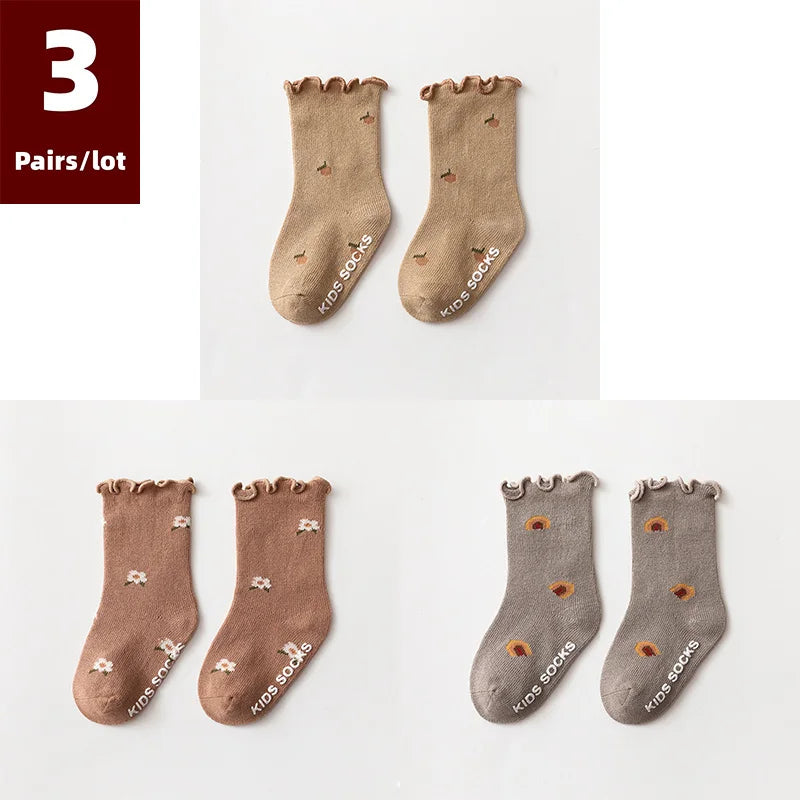 Adorable Autumn Baby Socks 0 - 5 Years (3 Pairs)