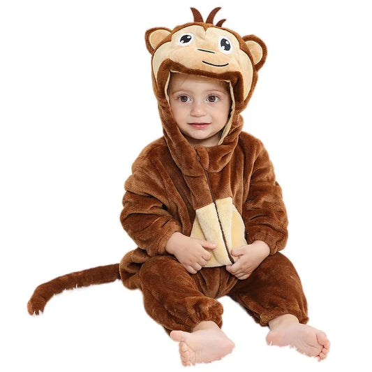 Adorable monkey baby girl and boy full body suit costume. 0-3 Years