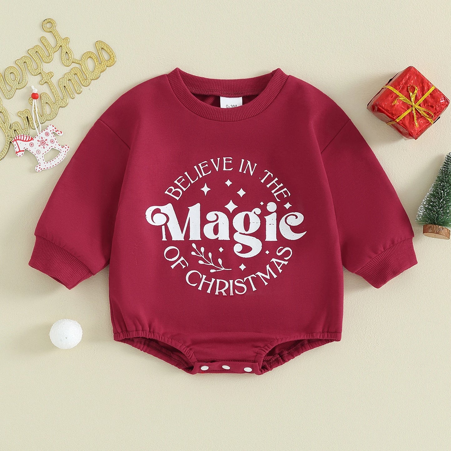 "Believe in the Magic of Christmas" Christmas Romper