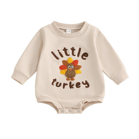 Cartoon Turkey Christmas Romper