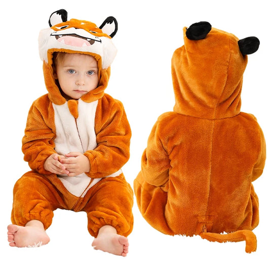 Adorable tiger baby girl and boy full body suit costume. 0-3 Years